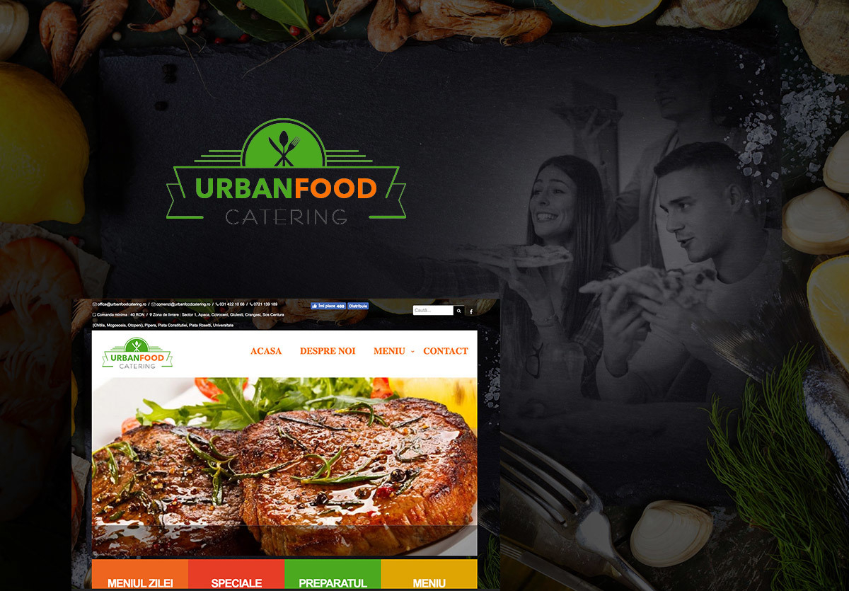 Website de Prezentare Restaurant cu Livrare la Domiciliu - Urban Food Catering